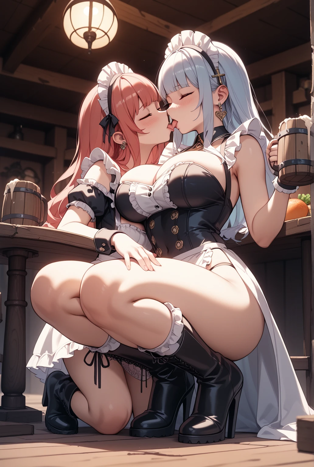 Three girls on the background、Three people with white skin、Pose for 3 people、In one piece、top-quality、Highly detailed anime super detail、masterpiece、tre anatomically correct、Detailed hand、(Mother 1.6)、8K、I love my tides、sexual excitement、Upper line、huge-breasted、thighs thighs thighs thighs、Aching、Pang、Painful、vomiting、cold sweat、Sweat profusely、Stuffiness、Foreplay、(Kazuka Nakano:1.6)、Moisturizing skin、(Drenched body:1.3)、Detail Eye、NSFW、erotick、Glossy lotion on the head、Best Earrings、oppressive、Best Necklaces、cum on、Stuffiness、Spread your crotch yourself、Lustrous hair、hairarmpits、hair on the crotch、Sex shop、The nipple is visible、During squats、masturbation、Streaks in the crotch、look from above