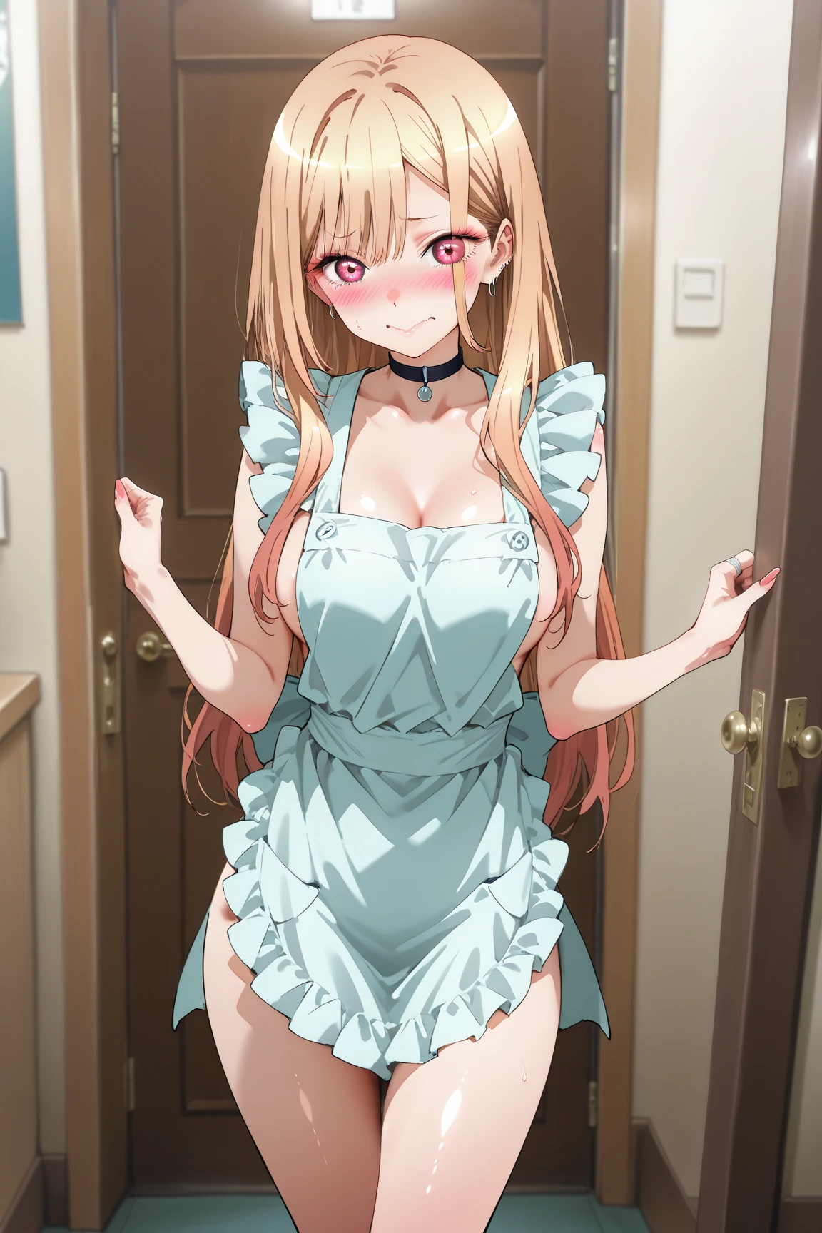((masutepiece, meilleur qualité, Haute résolution, nffsw, Pixel parfait, profondeur de champs, 4K, nffsw, nffsw)), 1fille dans, Célibataire, seulement, Lori, Belle fille d’anime, Beau style artistique, 
gros plan, À la recherche du spectateur, 
corps parfait, 
rougir, sourire, 

Foyer, 
Sagri Izumi, chignon à cheveux, Cheveux courts, gros boob, 

Uniformes scolaires, chemise blanche, jupe, soutien-gorge rose, 
Fièvre, trempé, ouvrir bouche, embrasser, Averses, Sombre, cheveux mouillés, vêtements mouillés, 
Chambre Crass,