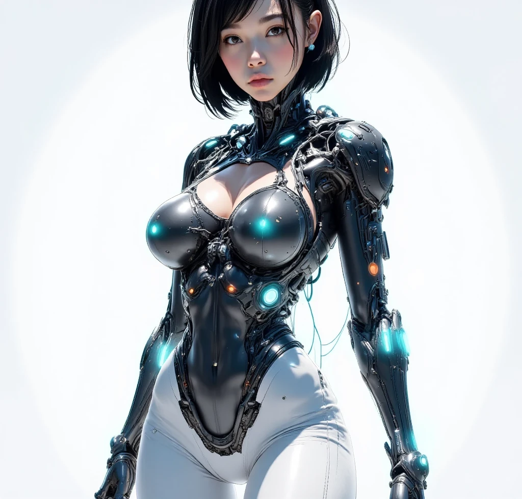 (The best quality,A high resolution,Ultra - detailed,actual),alita battle angel, cyborg plastic metallic transparent, short hair, bodycon suit, (alita: Battle Angel :1.4), ,(Dungeon Ruins Background Ruined Cave Cavern :1.4 ), high quality, (raw photo, best quality), (realistic, Photorealistic: 1.4), (extremely delicate and Beautiful: 1.4), Amazing, fine details, masterpiece, Ultra detailed, high resolution, best illustration, best shadow, intricate, ( extremely intricate: 1.2), (exquisitely detailed skin), cinematic light, Perfect anatomy, (cool color: 1.4), Sharp focus, 8K UHD, DSLR, (Fujifilm XT3),epic fantasy art style hd, 4K fantasy art, epic fantasy digital art style, epic fantasy art style, Fantasy Woman, epic fantasy art portrait, Epic fantasy style, hyperrealistic fantasy art, hd fantasy art, epic fantasy character art, epic fantasy art, in style of dark fantasy art, epic fantasy digital art, (cowboy pose :1.4), (detailed perfect anatomy :1.4), (cinematic lighting :1.4), (face detailed :1.4), (cyborg plastic white transparente :1.4), (alita battle angel:V2.1), (BodySuit white plastic transparent cyborg :1.4), (alita: Battle Angel (SDXL), (Perfect detailed suit),( Cyborg visible circuits :1.4)
