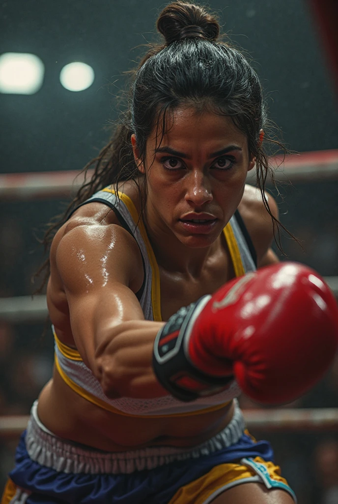 photograph close up portrait of young egyptian Female boxer training,looking serious at viewer, cinematic 4k epic detailed photograph, shot on kodak, dark moody
 <lora:faces_v3:0.8>