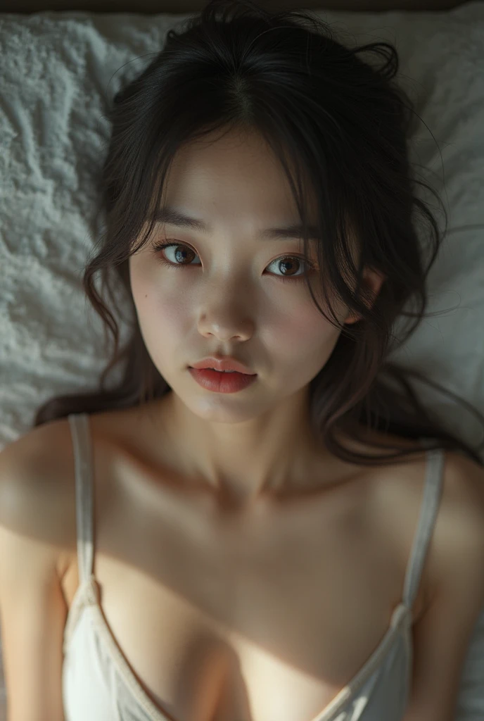 Realistic photo, 25 year old Japanese woman, nude, Lie on the bed with your legs spread, Detailed face and body, Natural light, High resolution, photoRealistic, (Highest quality,8k,High resolution,masterpiece:1.2),Very detailed,(Realistic,photoRealistic,photo-Realistic:1.37),Realistic skin texture,Fine eyes and lips,Beautifully detailed face,Long eyelashes,Smooth Skin,Natural body shape