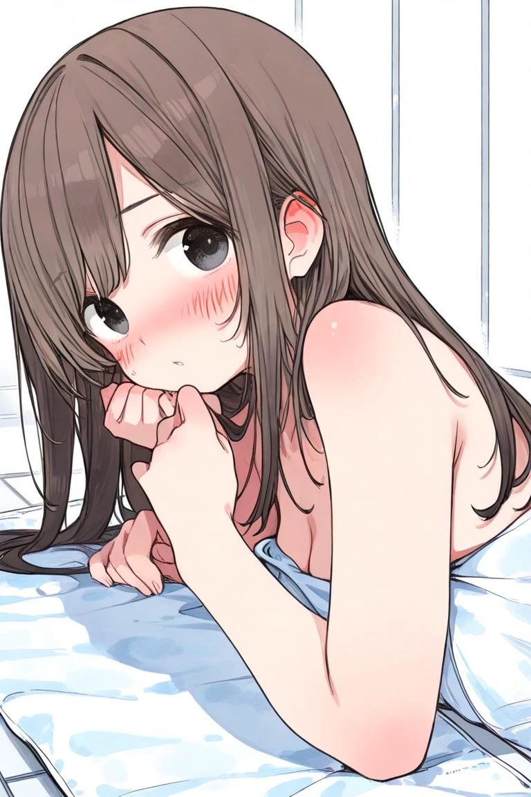 quality, masterpiece, highly detailed, tilly wimbledon, 1girl, blush, detailed face, detailed eyes, nude, nipples, bare naked, bedroom, small breast, fucked silly, ahegao, cum in , (leg lift), (legs up), (spread legs), (lying), (on back), yuri, (lesbian), after , wet, saliva, full body