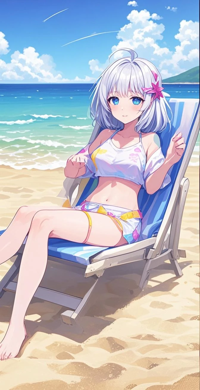 score_9, score_8_up, score_7_up, score_6_up, score_5_up, score_4_up,
gradient background,
refraction, caustics, rim lights, backlighting, bloom,
BREAK
source_anime, day, outdoors, sky, beach, sand, palm tree, ocean, sunset, lens flare,
BREAK
1girl, very long hair, white hair, twintails, spread legs, bikini, medium breasts,
sitting, beach towel, beach umbrella, sand castle, bucket,
<lora:Wagashi928-v1-PDXL:1>