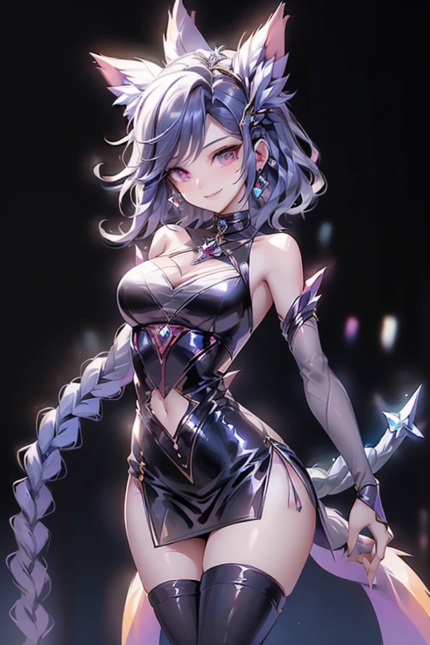 best qualityer,tmasterpiece,Ultimate resolution,downy,Extremely colorful,Colorful,Artistic full-body portrait of a woman,Bigboobs,The cleavage is pronounced,Open navel,Exposed panties,Expose breasts
