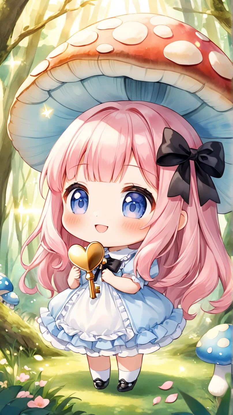 Highest quality、High resolution、Detailed Background、Beautiful face in every detail、Anatomically correct、Detailed facial expressions、fine grain、((full body, from below:1.5, looking viewer:1.2)), break　((One Girl:1.5)、((Chibi Girl:1.5)))、Bright pretty hair color、Big beautiful blue eyes、Fuller lips、Pink Lips、Braided twintails、Ahoge、break　((Entangled in chains:1.5、Floating in the air:1.5、Handstand))、(Cute sleeveless shirt、Cute Skirt、Cute sneakers、Cute hair accessories)、break　(Surprised expression、I have tears in my eyes、Open your mouth to the middle)、break　((The park entrance is in the background、flower bed、Frog))