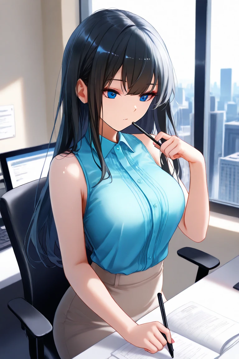 SFW,(8k, RAW photo, best quality, masterpiece, soft cinematic lighting, soft color:1.6),(ideal ratio body proportions:1.8),(from below, ceiling:0.0),(from above:1.6),(looking up at viewe:1.5),(kneeling:1.6),(beautiful eyes focus:1.7), (realistic), (town background:1.4), (solo, mature woman,22years old,super beautiful face,super detaild beautiful brown eyes :1.8), (detaild office lady costume:1.6),(coverd nipples:0.5),(embarrassed,red Cheeks:1.25),long hair, {{slicked back hair}}, white blonde color hair, clean skin, (smaller butt:0.5),(coverd nipple:0.9),(sagging huge long wide heavy breasts:1.5),(under boob:1.6), ( Perfect body skinny beauty: 1.5),(open mouth:1.1),(temptation pose:1.8),(heavy breathing:1.5),(shadow of a man:1.5),