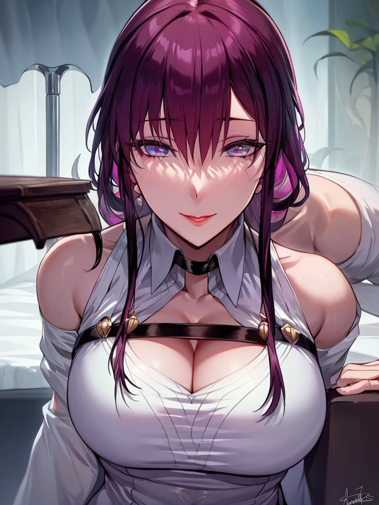 (Best quality:1.2),(tmasterpiece:1.2),(tmasterpiece:1.2),(Mature woman),,(choker necklace,ear nipple ring),(In a dimly lit bedroom),(暨:1.2),(Protruding cleavage:1.2),(Micro-underwear:1),((Sex life:1.8))(KafkaHKS)