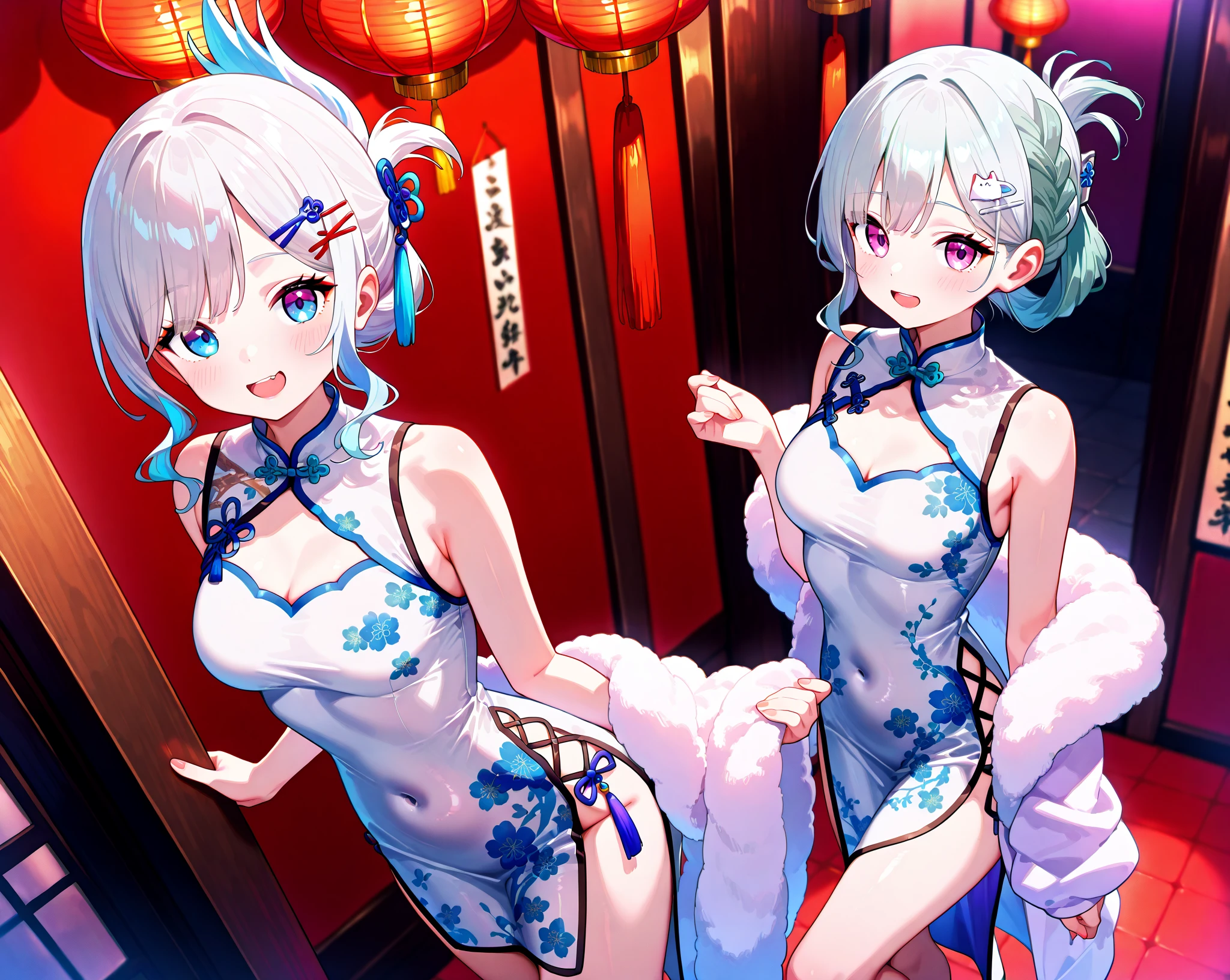 China dress、Youmu、squat、Between the legs、Spread your legs、barefoot、Transparent muscles、Beautiful Face、Beautiful Eyes、Blue Hair、Bobcut、(Sexual action:1.5)、(Insert the penis)、Curvaceous、Painful face、tears、Drooling、Sweat、Open your mouth、Shake your body、orgasm、Down to the last detail、Perfect Anatomy、masterpiece、super high quality、High resolution、8K、
