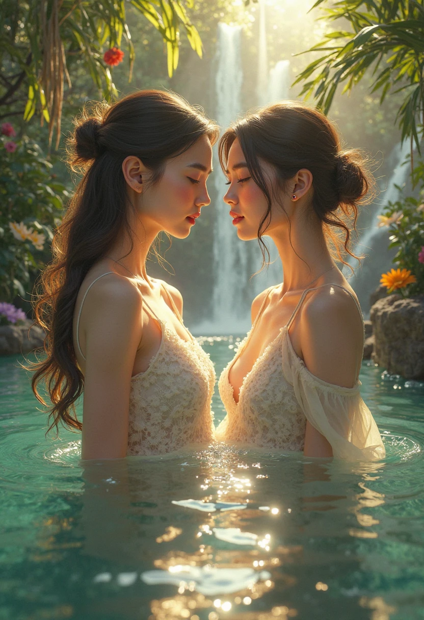 2 naked women in the water