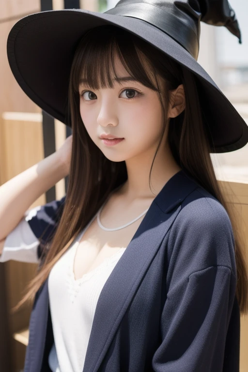 Witch,,Wizard,Selfie,UHD, high quality, best quality, 16k,4K(8K),city(japan)