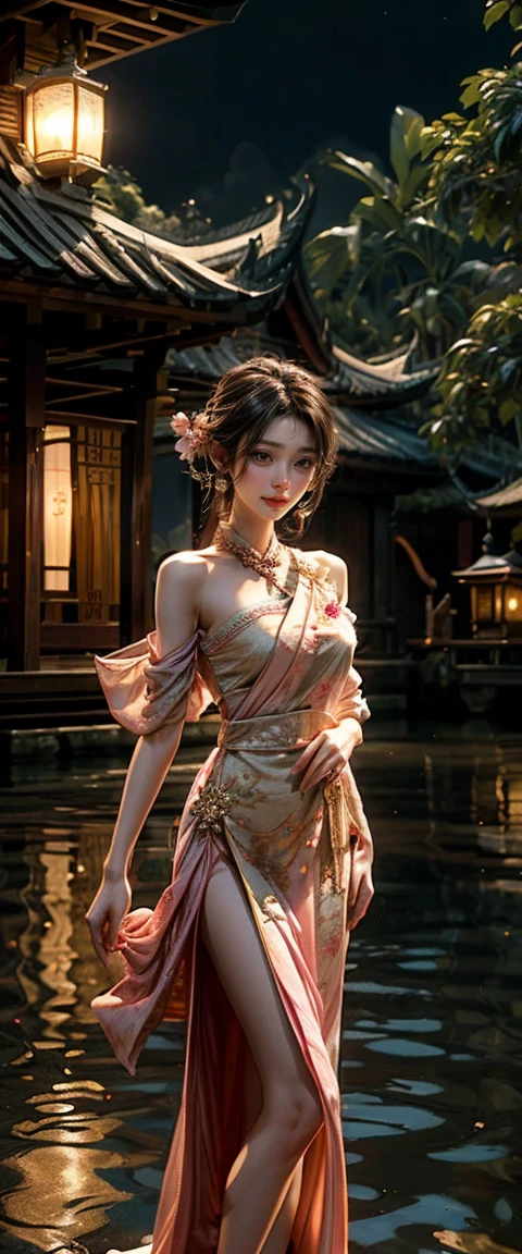 Group of 5 princesses,(5 young women,many young women), (in the bedroom), Various hair styles, harem, Wearing a strapless Thai dress.., at night, detailed face, chestใหญ่, short skirt, mule, Sleeveless , Show your armpits, at night, starry at night, (((2 young women))),chestใหญ่,โชว์chest,The crevice is clear.,((big tits)), (((chestที่มองเห็นได้, โชว์chestของคุณ, เปิดchest,Show your nipples))),(((chest,bare breast:1.37))), I see bulging nipples,(((large areolae:1.4,pink,))),(ชุดแตกแยกShow your nipples:1.4)