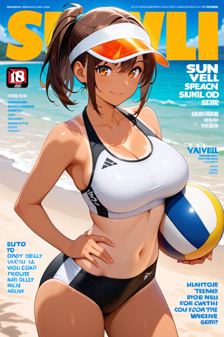 NSFW, ( 5 milf idol girls alongside ), magazine cover, multiple girls, 18-years old, Looking afar, Stadium fields and tracks, (Separate Sportswear:1.4), bared chest, (Big breasts), Black hair, Blonde hair, Beige hair, (glad:1.3), ( Tuck Up Sportswear:1.7 ),(thong panty:1.7 ), Open cloth ,Even before shooting,( large amount of cum on panty:1.3 ),( large amount of cum on chest:1.3 ),( large amount of cum on face:1.3 ),