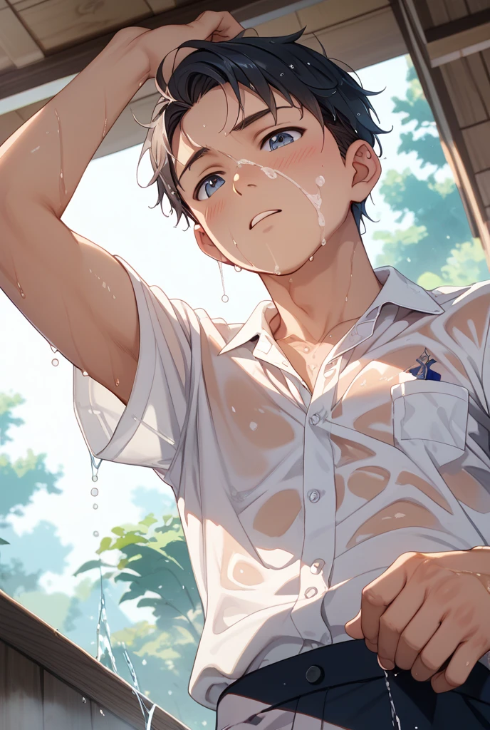 ( positions)、20-year-old boy、(1boy)、(Focus on the ass)、cute 20 year old boy,Real face,(big ass),body boy,smile, perfect body boy,wet boy, ((perfect detail)),show big ass,professional boy photo,(sweaty: 1.3), photo of a boy 20 years old, (crotch tung) , realistic, lips , Glossy skin, Shiny skin, Mature beautiful face, Seductive eyes, white skin, (semen on body boy),(blush),(perfect body boy),fair skin,wet body, sexy,sweat on the face,((thick on the face)),((thin boy )),24k,full hd,(masterpiece, best quality),((The eyes are delicate)),no shirt, (masterpiece, best quality),(spread Position),no shirt ,boyslove, brown eyes ,gay,fair skin,portrait