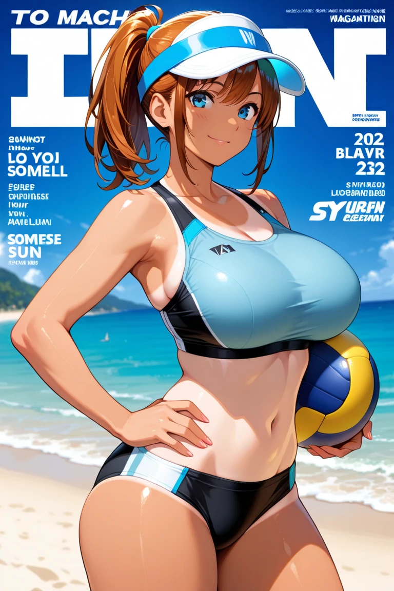 (slanted eye),((competition swim suit)),1girl in, Solo,(A MILF), (((maturefemale,Adult Woman))),masuter piece, of the highest quality, ultra-definition, max resolution, A highly detailed, Extremely sexy,Large breasts,high legs,blush,Bare legs,cleavage,((groin)),Cameltoe,Pony tail,in poolside,Ass