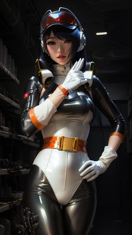 (((Annie Lennox))), ((( BLACK AND RED nano suit ))), (((bandaged arms))), (((MMA fighter OF THE FUTURE))), ((high collar)), (((Quorra))), (((best qualityer: 1.4))), (Unbeatable masterpiece), (hiper HD),(CG 8k hyper-realistic), (((brave face))), (((breasts big))), (((hyper feminine))), sexly girl,(black bob hair)), ((( sculptural body ))), (((1 Kizi))), Kizi cibernética de 25 anos com perfectbody,,Beautiful and well-groomed face,muscular body:1.2,solid color detailed jacket, (Head to thigh photos), Complex equipment, green dark,Long pants,Tight clothes are dark,With white stars and off-white stripes,,,,,Armor Metal Electronic Parts, Poison tattoos ) INFO, Kizi, (((standing alone))), pirralha violent, (((14歳))), sexly, pose de atitude, work of art, post-apocalypse, (((manga style))), bounty hunter, violent, Manic, the way you want, slenderbody, thin but strong, perfectbody, roupa moderna, advanced technology, neon, sleeves with vertical striped pattern, neutral background, (( cowboy shot )). intricate visual