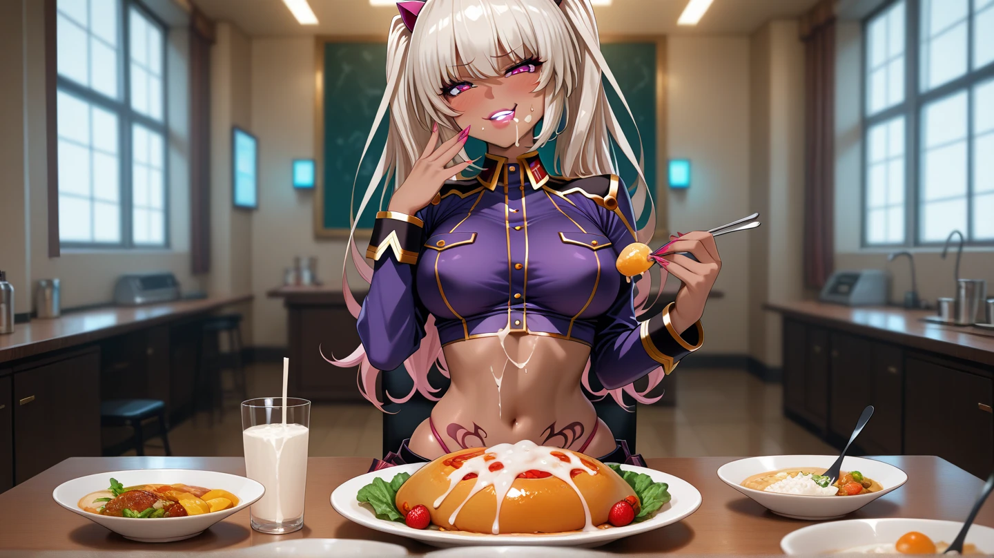 masterpiece, best quality, ultra-detailed, illustration, vibrant details,cinematic lighting,moody lighting
(1girl), solo, perfect anatomy, beautiful detailed eyes, sharp focus, glowing eyes, detailed 4k eyes,
<lora:neon-nikke-richy-v1:1>  neonswim, grin, glasses, sailor collar,
mature female, milf, breasts, huge breasts, gigantic breasts
(barbecue, grill, grilling, holding, holding skewer:1.2), beach, sand, palm trees, waves,
candid, modelshoot style,(fcDetailPortrait:0.8), [simple background:beautiful scenery:0], (best illumination, beautiful detailed glow),
<lora:more_details:0.3> ,
<lora:hairdetailer:0.5>,