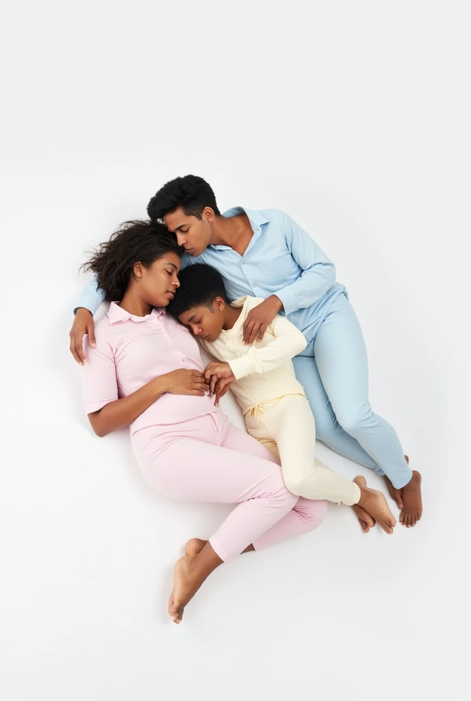 (xlsanaa, kenyan, dark skin, Style-Princess) (1 man, 1 catgirl) (hetero, couple) (crossdressing, fully clothed) (brown hair, blue eyes) (portrait) (women's clothes only) (women's beautifully feminine skintight velvet floral print frilly girly pink adorable ballet leotards) (white opaque tights, no shoes) (tiaras, pink shoulder-length silk gloves:1.3) (woman's bedroom, four-poster bed) (lying down, hugging, bending knee) (intimacy, playfulness, closeness)