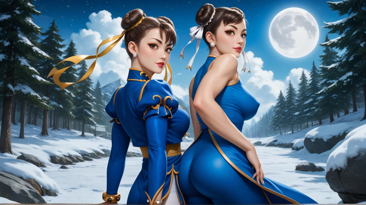 Chun li de biquini na praia