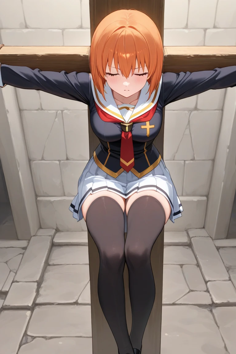 in 8K、top-quality、​masterpiece、ultra-detailliert、Ultra-high resolution、((1 persons))、poneyTail、a yellow hair、Braided hair、makeups、Home、sitting down on the floor、bare-legged , the legs are open。look at the camera , perfect hands, complete anatomy), nude , naked , М legs , spread legs , hands up , tied to a chair in a basement, restraint, bdsm, restrained legs, restrained arms, bound, bound to chair, rope, tied with ropes, beautiful body, beautiful face, tied to chair with ropes, restrained body, unable to move, bondage ropes,  tied up, machine bondage, fully restrained body, ropes everywhere, strictly tied, hardcore bondage ropes, machine bondage,
