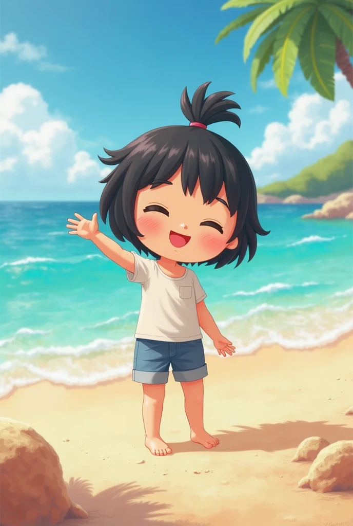 A happy little boy playing with toys on the beach, simple art inspired by studio ghibli's visual style, Baroque oil painting anime key visual full body portrait character concept art, brutalist grimdark fantasy, kuudere noble dictator, trending pixiv fanbox, rule of thirds golden ratio, by greg rutkowski wlop makoto shinkai takashi takeuchi studio ghibli jamie wyeth