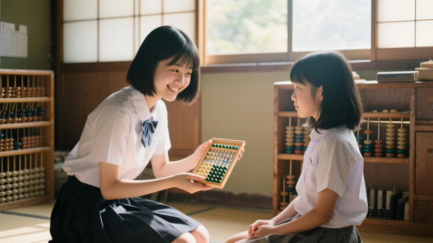 Japanese children learning about money