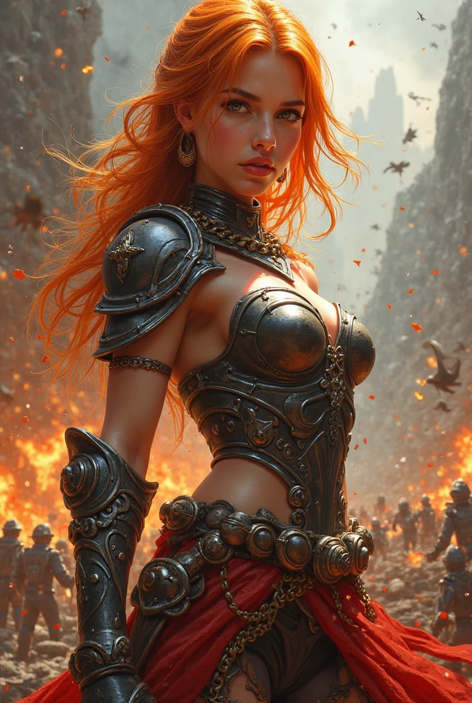 Full body like，Fire Demon City Golden Shadow Lord Platinum Silk Girl Very Detailed Ultra Realistic Face Ultra Detailed Action Shots Masterpiece Wide Angle Environment Movie Scene Movie Scene Lord Dracula leads an army to arm demons in surreal warfare，Bright orange gold flowing short hair 32K（tmasterpiece，k hd，hyper HD，32K）boxing gloves，Silver Skull Abandoned Area of the Pond，Indigo Skull King ，Hold the steering wheel in your hand （The skeleton is realistic：1.4），，Silver skull flower ornaments，Petals flutter，Colored ball head，Hold your head high，Be proud，The nostrils look at people， A high resolution， the detail， RAW photogr， Sharp Re， Nikon D850 Film Stock Photo by Jefferies Lee 4 Kodak Portra 400 Camera F1.6 shots, Rich colors, ultra-realistic vivid textures, Dramatic lighting, Unreal Engine Art Station Trend, cinestir 800，Hold your head high，Be proud，The nostrils look at people，Tsundere，Petals flutter，Petals flutter，Sprinkle with gold dust，Fluttering，Impeccable，( reasonable design, Clear lines, High sharpness,Best quality, Very detailed skeleton, The skeleton of a masterpiece, offcial art, movie light effect, Boxer 32K（tmasterpiece，k hd，hyper HD，32K）short detailed hair，Martian ，Red Flame Maiden ，Copper protector （realisticlying：1.4），Python pattern robe，Bright orange tiara，Snowflakes fluttering，The background is pure，Hold your head high，Be proud，The nostrils look at people， A high resolution， the detail， RAW photogr， Sharp Re， Nikon D850 Film Stock Photo by Jefferies Lee 4 Kodak Portra 400 Camera F1.6 shots, Rich colors, ultra-realistic vivid textures, Dramatic lighting, Unreal Engine Art Station Trend, cinestir 800，Wear boxing gloves(RAW photo:1.2)，camel-toe，Hollow-out on，sweat leggs，， Smooth pink skin, shiny metallic glossy skin, Shiny, 　spread their legs　M-shaped legs,angry look,sullenness,Irritated， all over body，Full body like