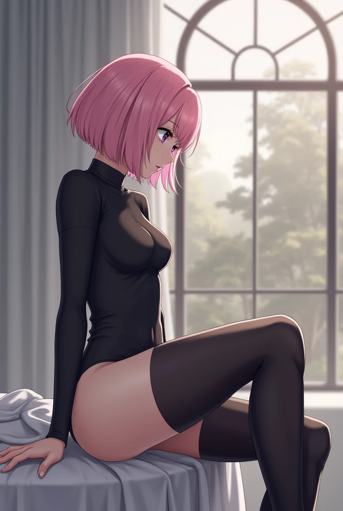 (masterpiece)、(Best image quality)、(Very detailed)、(Very detailed)、4K、(8K)、Best image quality、(beautiful), 1 Girl,Huge breasts、Thick thighs,Noise Reduction、Emphasis on the crotch、Breast Augmentation,(Transparent black pantyhose:1.2),(nsfw :1.3),Crouching,Leg spread,pubic hair