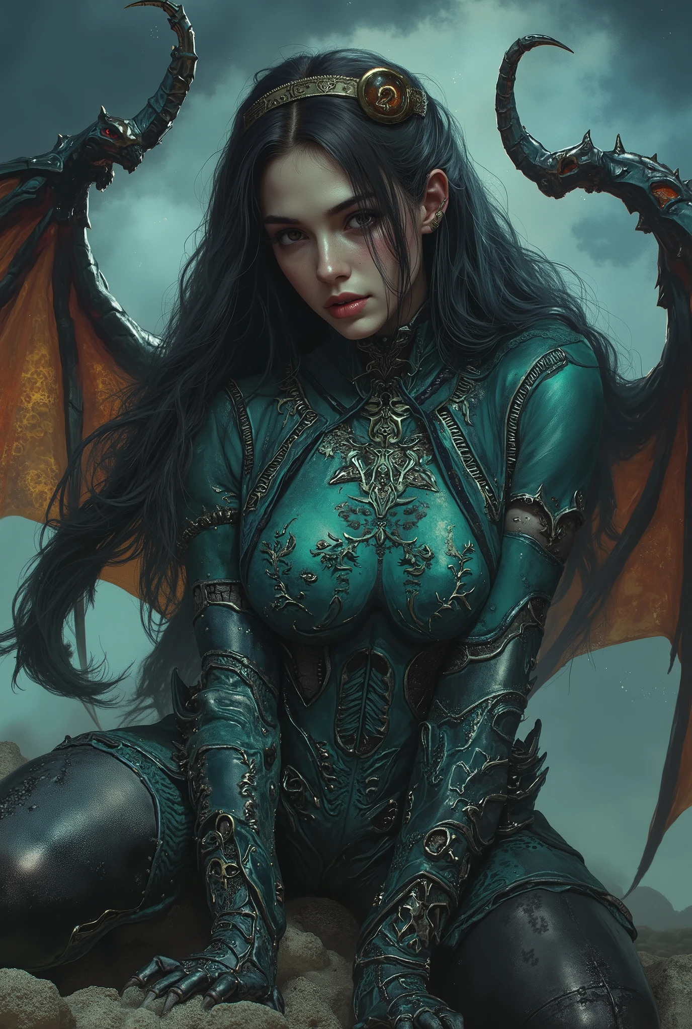 Terrible Phantom Combining Scorpions and Beautiful Girls, Precise Details, Terrible Expressions, poison々Nice appearance , Strong Offensive Poses, Dark Fantasy Backgrounds, Cursed atmosphere, disaster々Shiny Colors, Masterpiece,4K,realistic,real,Professional,Bokeh,Extreme Detailed Expression,physically-based rendering