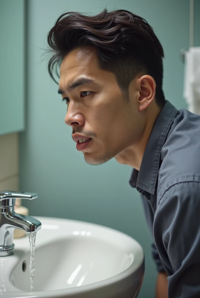 An Indonesian man 30 years old who had just taken a shower received a call from his landline while his body was wet and still wearing a towel.
