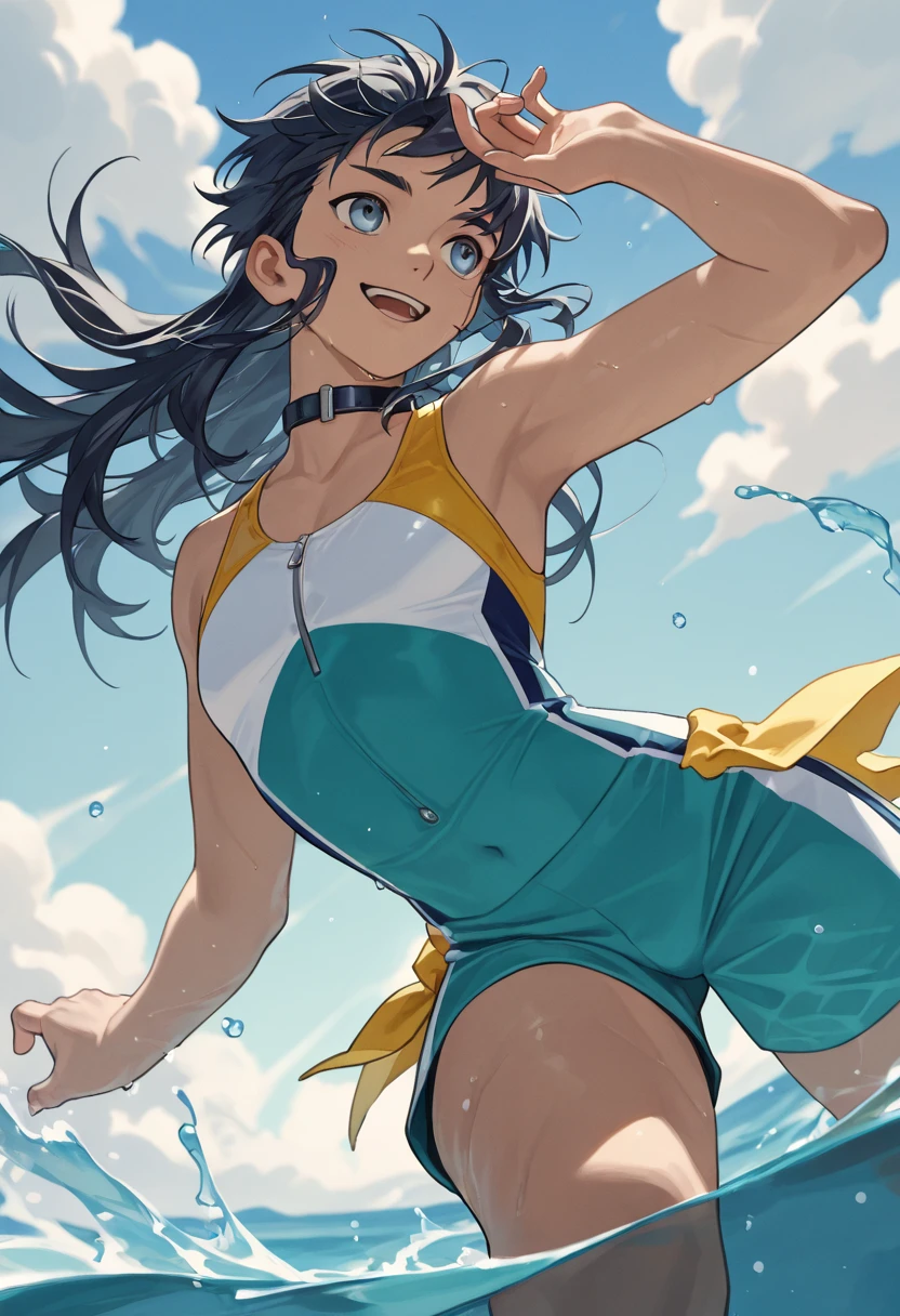 (highest quality:1.4)、High resolution、detailed background)、(detailed beautiful face:1.4)、detailed facial expressions、(anatomically correct)、(huge breasts:1.3)、attractive ass、cute hair color、braided bob、ponytail、realistic、perfect body line、thick thighs、healthy、emphasize the buttocks、

Athletes warming up and stretching by the pool before the race、
Athletes cutting through the water during the race、
The serious expressions and efforts they put in while swimming are fascinating.、
Smiling athletes coming out of the pool after the race、
It is clear that he is satisfied with his time and results.、
The joy and excitement of athletes reaching the podium and receiving their medals and trophies、
It&#39;s a moment when tears and smiles mix together.、

(Close-up from a low angle:1.4)、(A super close-up of the buttocks from directly below:1.4)、(Three teenage competitive swimmers:1.4)、

Choose swimwear that is fitted and revealing, such as backless or high-cut swimwear.、
The deep V-neck and cut-out design also add a sexy touch.、
Choose a cap with a simple design and small jewels or lace embellishments.、
Bright and metallic colors also add a sexy touch.、
Choose goggles with gold or silver frames and embellishments、
Smoky colored lenses and colorful mirror lenses also give a sexy impression.、
Match your swimsuit with a beach volleyball or shell necklace、Add accessories such as anklets to make you look sexy.、
To add sexiness to the hairstyle, we will incorporate wet looks, side parts, and voluminous styles.、
It is also effective to add accents with hair accessories or hairpins.、cute
