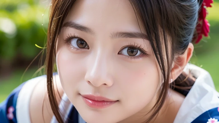 With the alleys of Kyoto in the background、18-year-old girl、independent、look forward to、Light eye makeup、Brown Hair Color、flat 、Hair blowing in the wind、Quality of actress、Shiny, Ultra-realistic face、smileの表情、Watery eye、look up、Pleasant lighting effects、 Ultra-Realistic Capture、Very detailed、High resolution 16K human skin closeup。Skin texture must be natural、Must be so detailed that pores are visible、skin is healthy、There must be a unified tone、Use natural light and color、High quality photos taken by modeling agencies&#39;Exclusive photographer、smile
