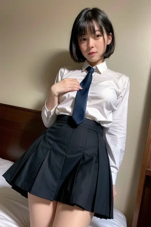 (((Accentuate your sexy bust:1.75)))、(((Sexy Knee High:1.35)))、((((Emphasizes sexy crotch:1.35)))、((((Spread your legs wide、Touching the thigh、Show your crotch、thin pubic hair sticks out、large pointy breasts))))、((Boyfriend and girlfriend having sex in cowgirl position:1.5))、((Sexual pose:1.5))、((Spread legs POV:1.5))、、Browsing Caution、(Humans are biologically correct、reference) 、 余分な手足を失うスリムな手足余分な数字変異した手と指の融合指スリムな悪い手長いいbodyの解剖学的構造悪い変形悪い変形余分な胸はありません、Not Futanari、High resolution、high resolution、8k、Real Live Action、RAWphotographgraphy、Highest quality、masterpiece、Tabletop、erotic、student、Pink Good,White skin,knees,(黒pantyhose),Detailed Panty Pattern、Panty Focus、Pink Panties、Small panties、Absurd,Small face、Huge breasts、前hairを真ん中から分ける、The forehead is visible,(Cold look<きついeye,Glare,strong,Light anger)、masterpiece,Highest quality、超High resolution,RAWphotograph,only,Beautiful poop,One person, One personで,Dark look,Small breasts,whole body、very nice、JK Uniform,high school girl,Japanese women,Are standing,(Photorealistic:1.37)、Photon Mapping,Light blue ribbon,Realistic、かわいいSmall face,茶色のeye、Black socks、22 years old、(Red bow tie)、Radio City、物理ベースのonlyダリング、Qianfang、Depth of written border、Blurred Background、photograph,Us、body,Beautiful legs, Long legs, Thin legs,Long Bob Cut,(前hairが見える), hair, lips, green_eye, Nose Soft,(Pink Shirt), (Navy Pleated Skirt), Navy blue jacket、white sweater vest、kneesが見える,Light clothing,, thigh, black cotton socks,Nogizaka Idol, , Japanese ID、キラキラしたeye、glossy lips、I can see your feet、Low angle shot from below、pantyhose、Are standing position、Are standing on the walkway