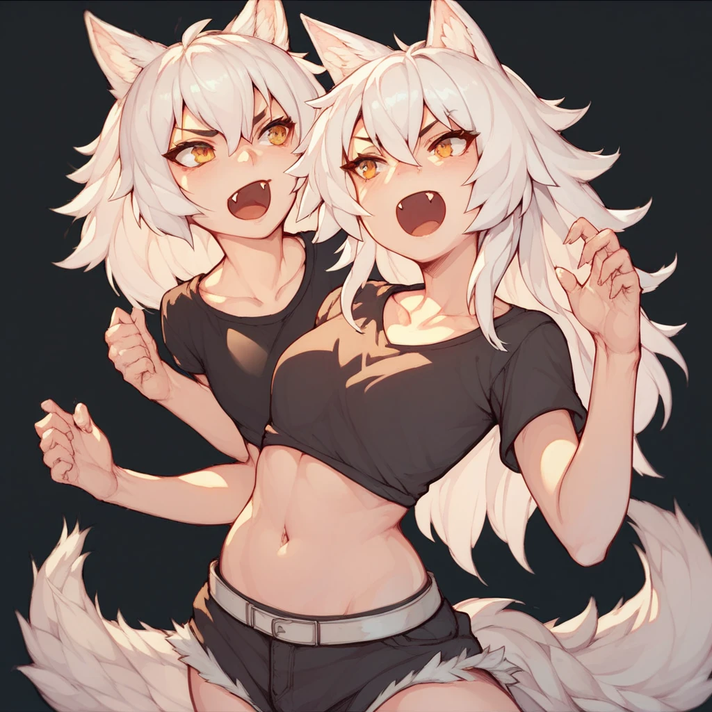 NSFW,masterpiece,Highest quality,High resolution,Super detailed,Shirakami Fubuki\(Hololive\),Gray Hair、One-sided braid、Ahoge、Earrings,Fox ears,Fox tail,Crop top shirt,Sleeveless,Low-rise denim shorts,Embarrassed,blush,Expecting face,(Ecstasy face),(Adult Shop),(Underwear section),(Naughty shop),Cute pose,Date,(Seduce),(Middle-aged men),(Having sex),Insert your dick,Creampie,(Squirting),(rape)