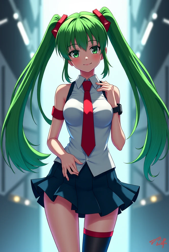 best quality, masterpiece, highres, extremely detailed girl, solo, sharp focus, cinematic lighting, character, 1 girl, solo,beautiful detailed eyes, green eyes, Sharp focus, masterpiece illustration, shiny hair, messy medium hair, small breasts, 8k wallpaper, extremely detailed, intricate, hyper-detailed <lora:iridescentHairLORA_v1:0.8>, ((multicolored hair)), glow hair, <lora:meruTheSuccubus_meruV1:0.6>, meruccubus (merunyaa), merunyaa, demon horns, red skin, demon tail, flirty, micromini skirt, tank top, fun, sexy, teasing