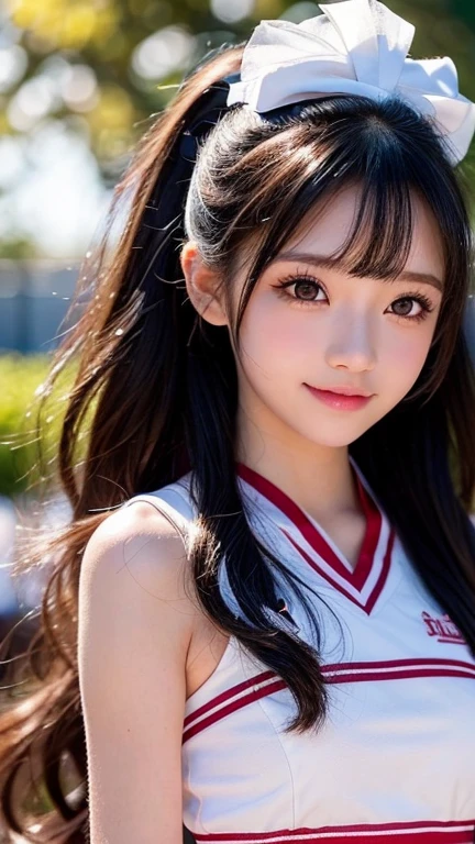 -yeld pucent girls dressed as sexy cheerleaders with their navels exposed