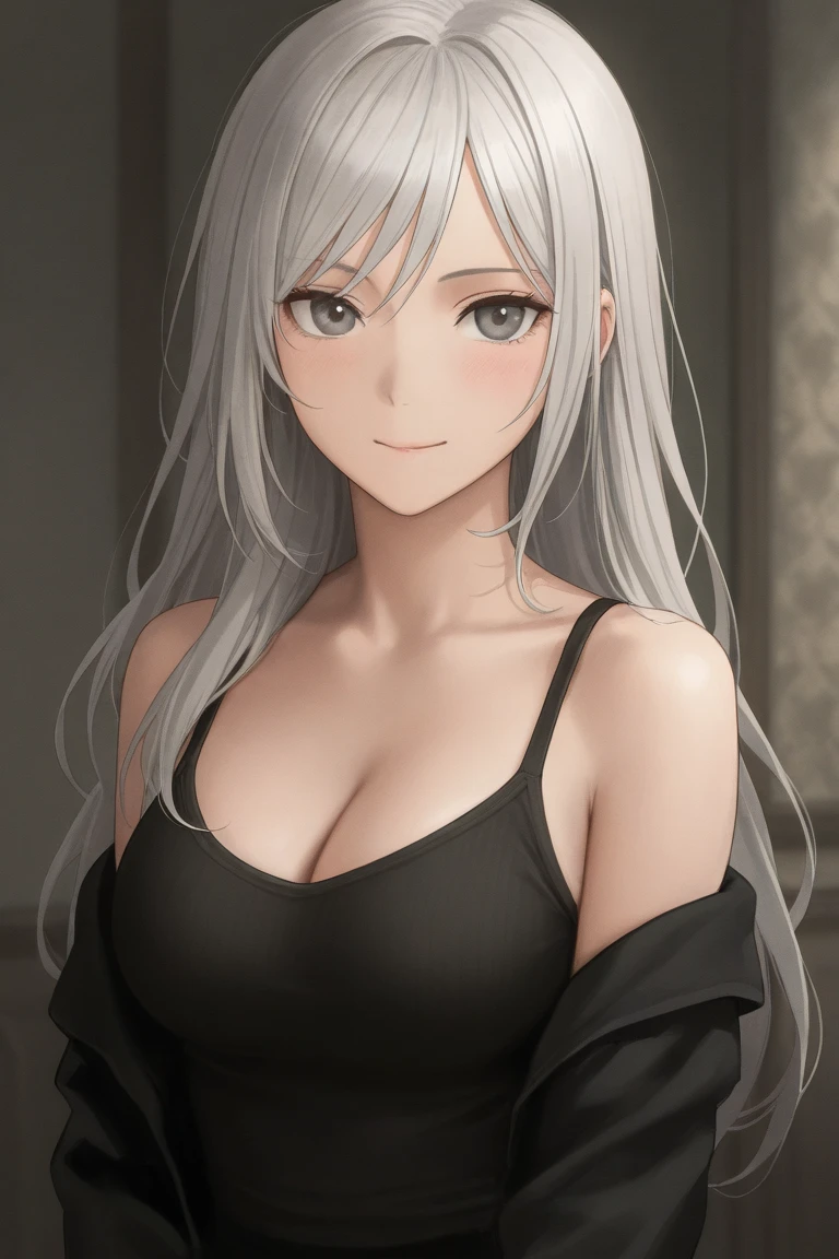 Silvery hair
