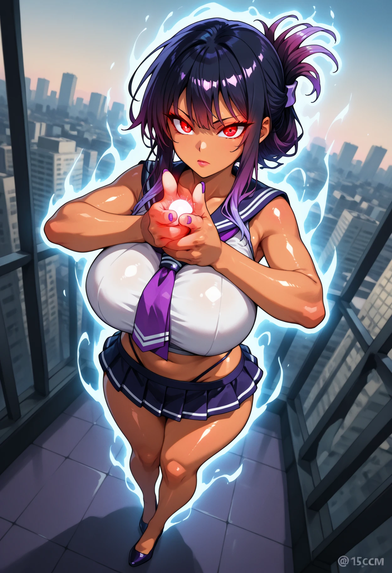 (masterpiece, best quality, high quality:1.4), highres, (ultra-detailed, highly detailed:1.2), full body, 4k, a woman in a bikini and purple underwear posing for a picture, muscular girl, extremely detailed artgerm, bodybuilder superhero bikini, [ 4 k digital art ]!!, biomechanical oppai, rossdraws 2. 5, cutesexyrobutts, oppai cyberpunk, muscular ultraviolent woman, chun li at the gym, muscular!! sci-fi