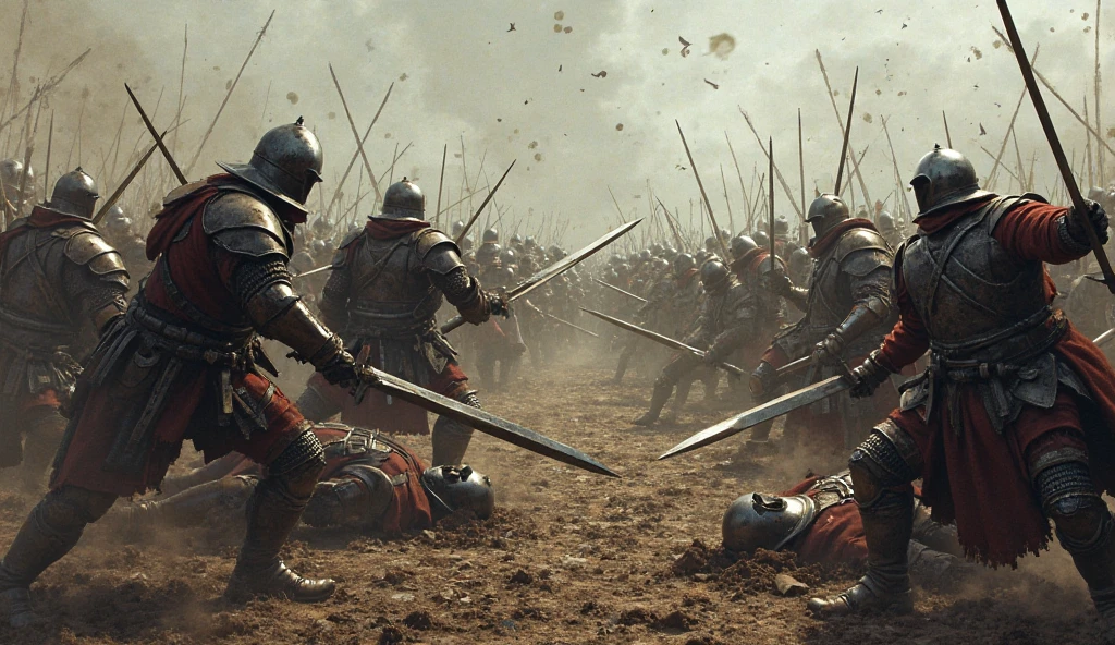 Thousands of Japanese warriors clad in armor engaged in a grand and intense battle on a vast plain. The war was brutal and ferocious, leaving corpses strewn about the field, blood flowing like a river, and blood splattering and spraying everywhere. The air was thick with smoke and dust, and flames leapt high into the sky, plunging the battlefield into darkness. Warriors with damaged armor wielded their swords, bravely charging forward and fighting to the death against their enemies.
The scene was of epic proportions, with tattered battle flags flying in the strong winds, blood and flesh scattered everywhere, and the thundering sound of hooves shaking the earth. The broken armor and shattered weapons were accompanied by flying dust and debris, igniting the warriors' fighting spirit.
Fear permeated the battlefield, with the sharp sound of swords clashing and the screams of the wounded and dying echoing through the air, creating a chaotic scene. The warriors fought with their blood and lives to defend their beliefs. Despite the heavy price of the war, the Japanese warriors were fearless, fighting with courage and a sacrificial spirit, forging this epic moment of war.
hdr, (photorealism, masterpiece quality, best quality),
