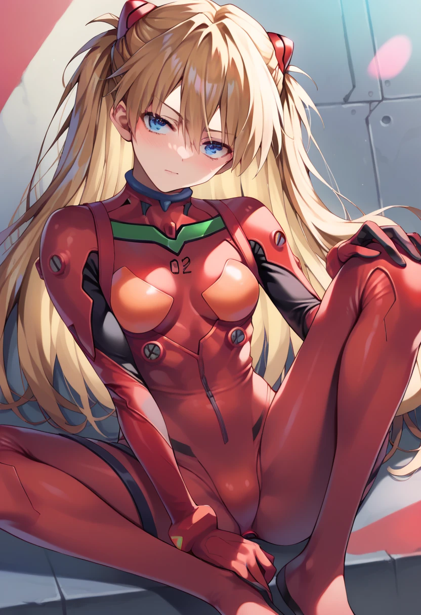 Young Soryu Asuka Langley、One girl、Plug Suit、solo、Feeling facial expression、blush、Open your legs、Clothes get wet、Clothes get wet and become transparent、Leg spread、Pussy、Thick white love juice、Drip a large amount of love juice、Sleeping expression、Close ~ eyes、orgasm、、Kindergartener's body、low length、Child's 、Intense masturbation、Put your finger in、Intense masturbation、I wear clothes、Spread with your fingers、Sweat、painful、(Huge breasts:1.4)、Climax、Squirting、Nipples can be seen through the top of clothes、Don't take off your clotheassage the breasts、Low - Angle、Thick all over the body