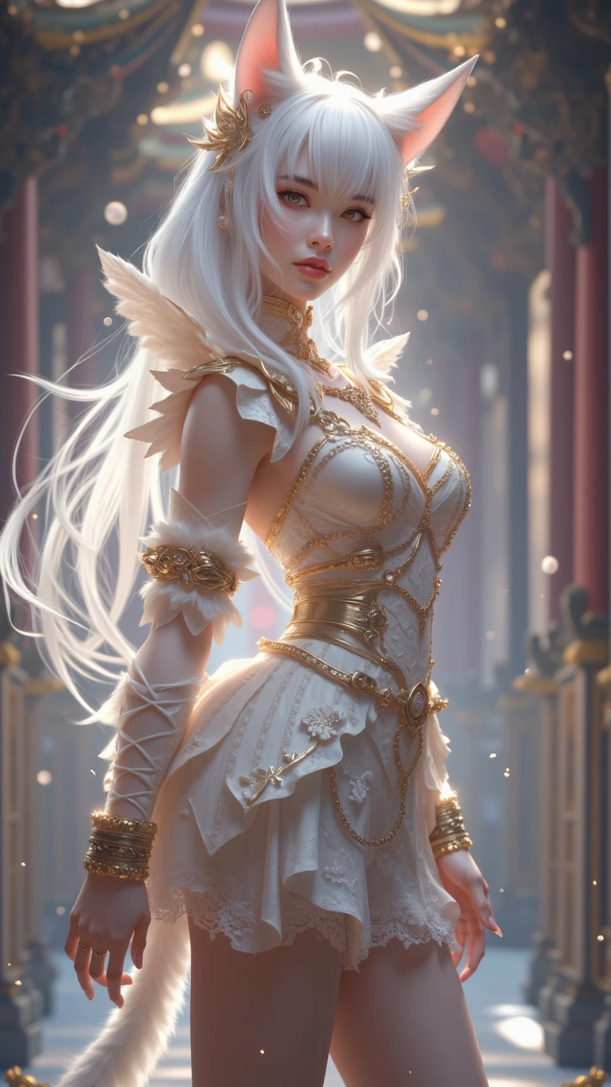 tmasterpiece,Highest high resolution,Dynamic bust of beautiful royal lady,Long white hairstyle,Amber clear eyes,The hair is covered with beautiful and delicate floral craftsmanship, Crystal jewelry filigree,Ultra-detailed details,upscaled。
