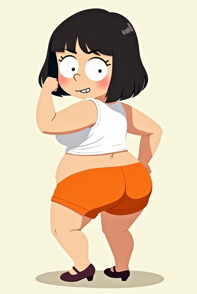 score_9, score_8, score_7, BREAK, 1girl, solo, lucy, black hair, (completely nude:1.2),chibi,