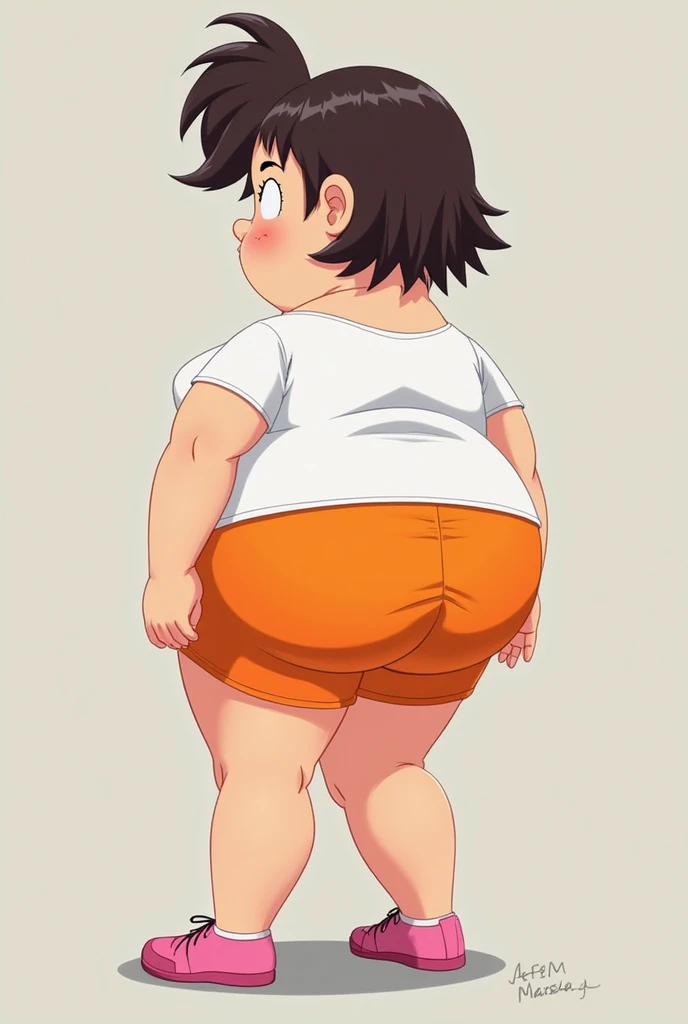 alone，male，chubby，Fat minora，Shirtless， alone， detailed， high resolution，， masterpiece，Excessive obesity，Obesity in the extremities，correct body proportions，overweight，Himi Tomoki，tomoki，mankind, butt naked, big butt, smile,