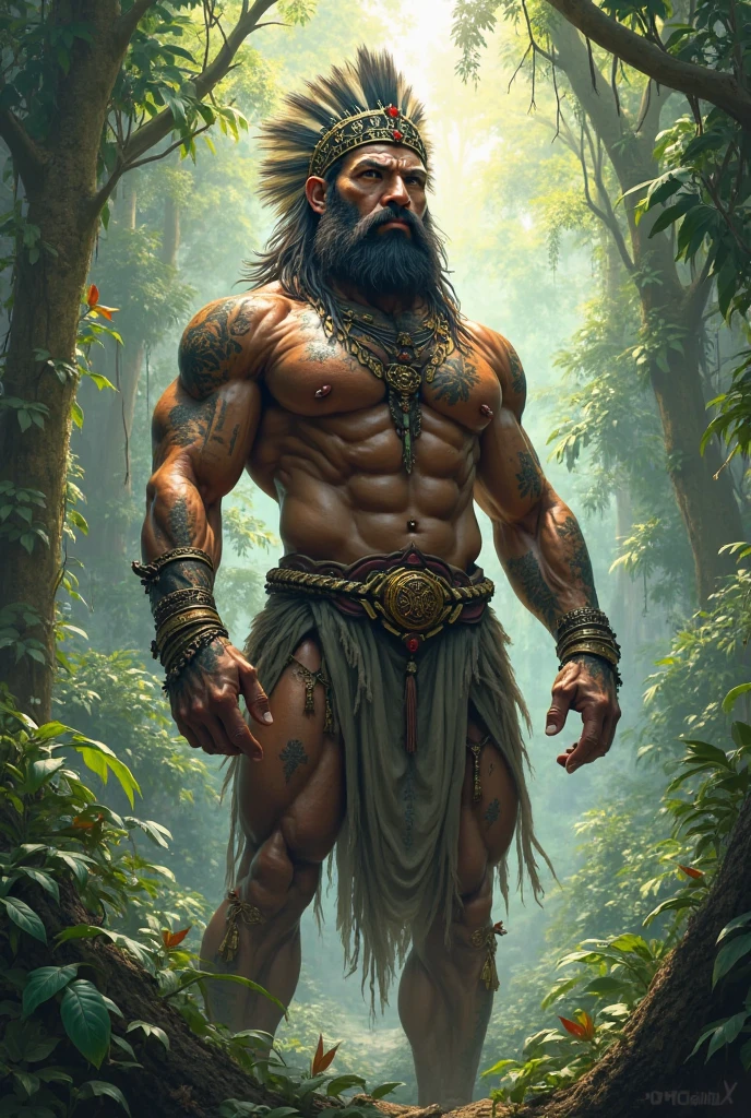 A sexy indian man dressed as lord Shiva, handsome face ,long curly black hair ,  , head to thighs on focus , (penis), homoerotic, nsfw , holding a trident, third eye, snake in neck 