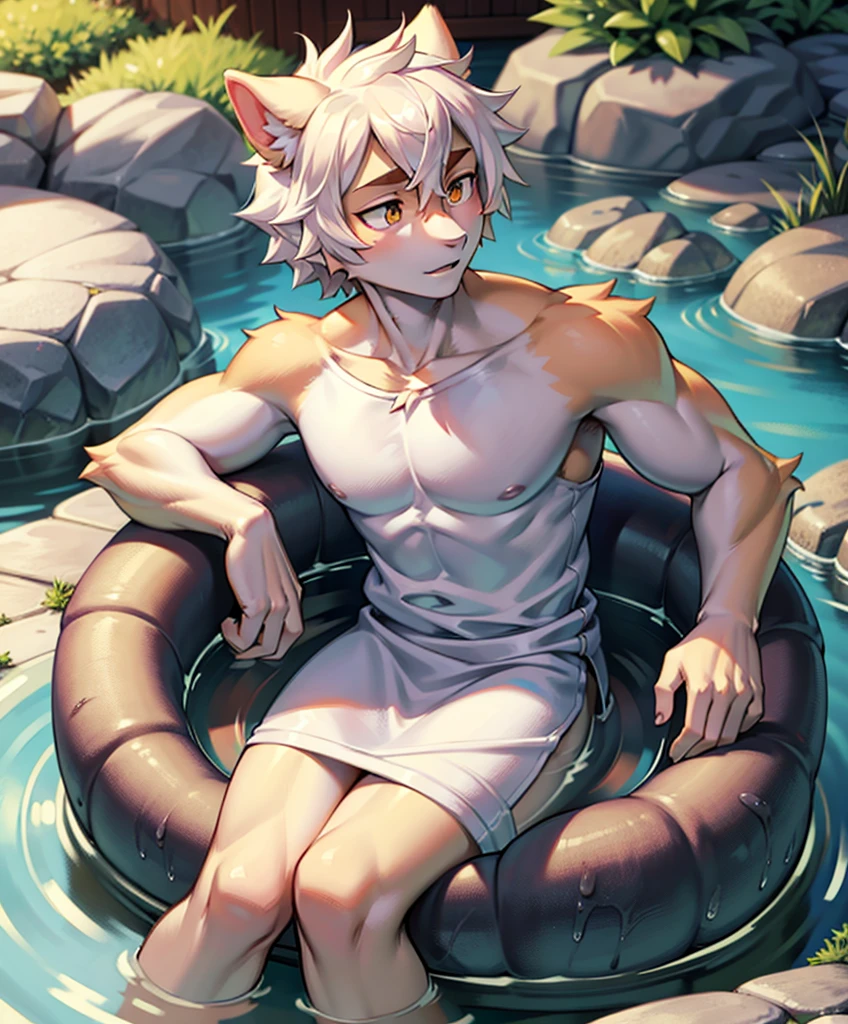 Killua Zoldyck tomando banho