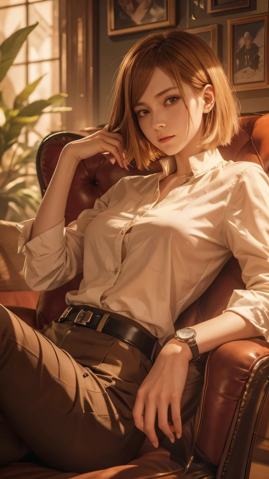 、4k、 obra-prima 、Extremely detailed eye、ultra detalhado、 uma garota em、sozinho、Nobara、jujutsu kaisen、cabelo curto