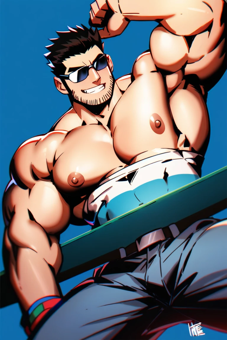 Draw a chubby cute boy，Stand in front of a hut in the snow。Goggles are worn on the forehead，Wear a tight white Calvin Klein men's underwear and curved legs.，The clothes are open to reveal the belly，Chubby 18 year old boy，The crotch protrudes，pupils，prominent pubis，Shy，The crotch protrudes，Protruding pubis，The crotch is raised