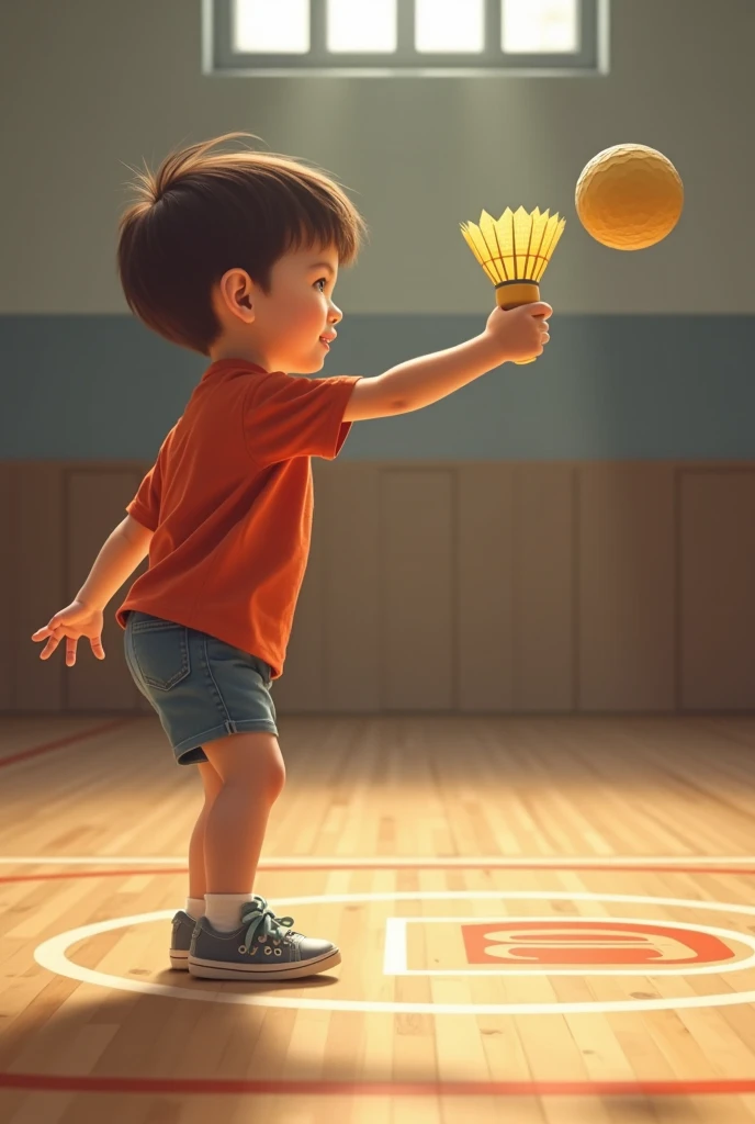 child throwing a ball at the wall
