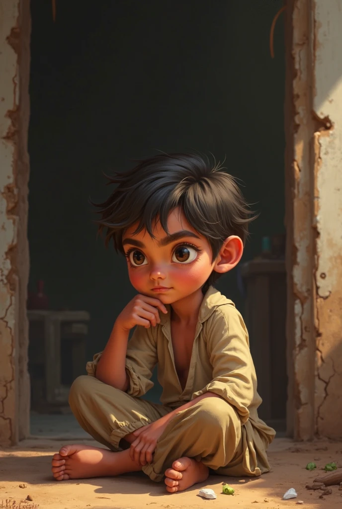 A young pakistani adolescent with half nicker