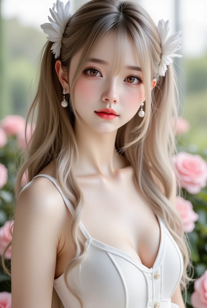 Best-quality, Masterpiece, Ultra-High-Resolution, (Photorealistic:1.4), Raw-Photo, Extremely-Details, Perfect-Anatomy, 1girl, the most famous Japanese idol, wearing only sexy-christmas-costume, having a lot of fun at christmas home party, extremely cute face like the most popular Japanese idol, extremely beautiful big-black-solid-circle-eyes, extremely beautiful hair, extremely beautiful long-eyelashes, extremely beautiful lips, extremely beautiful white skins, looking at viewer, innocent smile, face focus, portrait, dynamic-pose