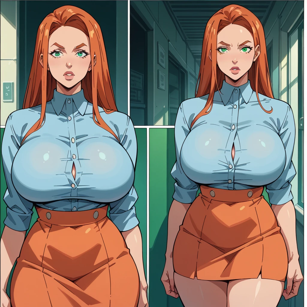 A redhead kushina in a sexy secretary uniform ) having sex with raikage (black man) ,woman and man office sex ,2 character,stealth sex ,behind the waal,milf ,big breast,porn scene ,nsfw